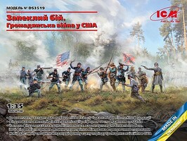 ICM Fierce Battle Union & Confederate Soldiers Plastic Model Military Figure 1/35 Scale #ds3519