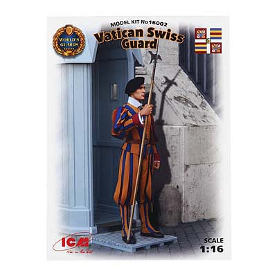 ICM Vatican Swiss Guard Plastic Model Military Figure Kit 1/16 Scale #16002