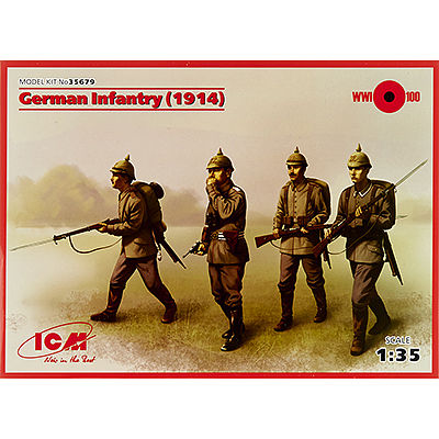 ICM German Infantry 1914 Plastic Model Military Figure Kit 1/35 Scale #35679