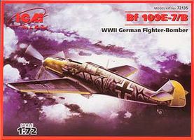 ICM WWII German Messerschmitt Bf109E7/B Fighter/Bomber Plastic Model Airplane Kit 1/72 #72135