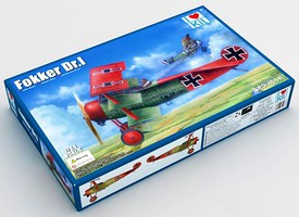 ILOVEKIT Fokker Dr.1 WWI triplane fighter Plastic Model Airplane Kit 1/24 Scale #62403