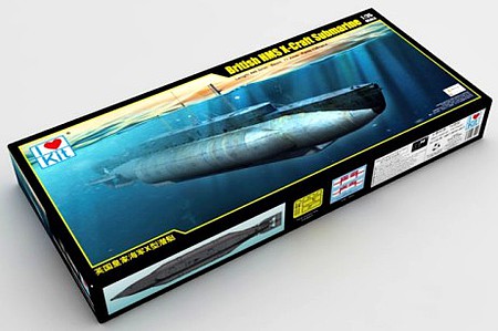 ILOVEKIT British HMS X-Craft Submarine Plastic Model Military Ship Kit 1/35 Scale #63504