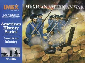 Imex American Infantry Mexican War Plastic Model Military Figure 1/72 Scale #535