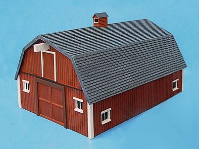 Imex Stengels Barn Assembled Perma-Scene HO Scale Model Railroad Building #6102