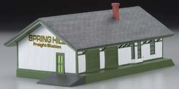 Imex Freight Station Assembled Perma-Scene HO Scale Model Railroad Building #6132