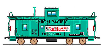 Intermountain CA-3/CA-4 Caboose Union Pacific MOW HO Scale Model Train Freight Car #1073