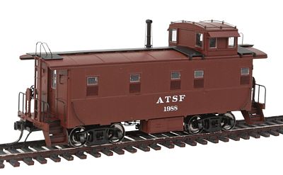 Intermountain ATSF Early Steel Caboose Atchison, Topeka & Santa Fe HO Scale Model Train Freight Car #1105