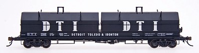 Intermountain Evans 100-Ton Coil Car with Angled Hoods - Ready to Run Detroit, Toledo & Ironton (black, Large DTI on Hoods)
