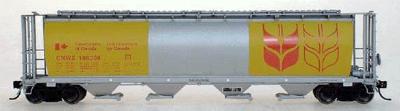 Intermountain 59 4-Bay Cylindrical Covered Hopper Govt of Canada HO Scale Model Train Freight Car #45125