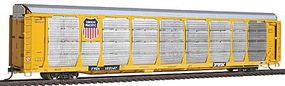 Intermountain Bi-Level Auto Rack on Flatcar Ready to Run Union Pacific (Yellow) Trailer-Train (Yellow) HO-Scale