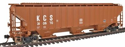 Intermountain PS2CD 4750 Cubic Foot 3-Bay Covered Hopper KCS HO Scale Model Train Freight Car #45305