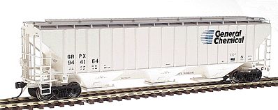 Intermountain 4750 Cubic Foot 3-Bay 18 Rib Covered Hopper HO Scale Model Train Freight Car #45344