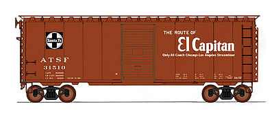 Intermountain 40 PS-1 Boxcar ATSF Bx57-EC HO Scale Model Train Freight Car #45431