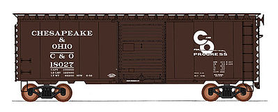 Intermountain 40 PS-1 Boxcar Chesapeake & Ohio HO Scale Model Train Freight Car #45489
