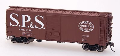 Intermountain 40 12-Panel Boxcar Spokane, Portland & Seattle HO Scale Model Train Freight Car #46006
