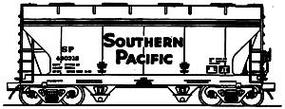 Intermountain ACF Center Flow 2-Bay Covered Hopper Assembled Southern Pacific (gray, black lettering) HO-Scale