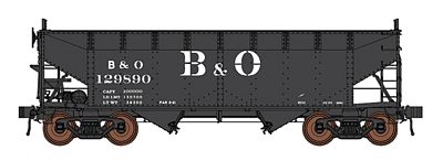 Intermountain AAR 2-Bay Hopper w/Dreadnaught Ends Baltimore & Ohio HO Scale Model Train Freight Car #47178