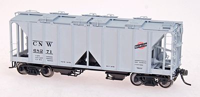 Intermountain 1958 Cubic Foot 2-Bay Covered Hopper Chicago & NW HO Scale Model Train Freight Car #48624