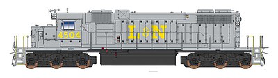 Intermountain EMD SD38-2 w/Loksound & DCC Louisville & Nashville (gray, yellow)