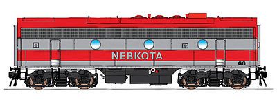 Intermountain F9B DCC Nebkota HO Scale Model Train Diesel Locomotive #49527