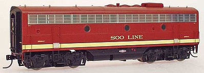 Intermountain EMD F7B Phase I - Standard DC - Soo Line HO Scale Model Train Diesel Locomotive #49546