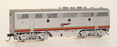 Intermountain EMD F3B DC Santa Fe (Warbonnet, silver, red) HO Scale Model Train Diesel Locomotive #49605