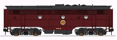 Intermountain EMD F3B - Standard DC - Chicago Great Western HO Scale Model Train Diesel Locomotive #49634