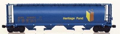 Intermountain 59 4-Bay Cylindrical Covered Hopper ALPX Alberta N Scale Model Train Freight Car #65104