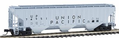 Intermountain PS2CD 4750 Cubic Foot 3-Bay Covered Hopper UP N Scale Model Train Freight Car #65326