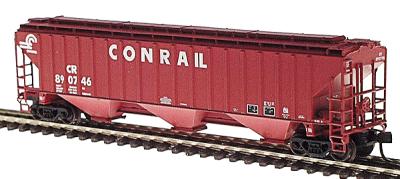 Intermountain PS2CD 4750 Cubic Foot 3-Bay Covered Hopper Conrail N Scale Model Train Freight Car #65347