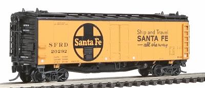 Intermountain Santa Fe 40 Steel Ice Reefer Santa Fe Ship & Travel N Scale Model Train Freight Car #66111