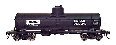 Intermountain ACF Type 27 Riveted 8000-Gallon Tank Car - Ready to Run Harbor Tank Line (black, white lettering) - N-Scale