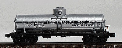 Intermountain ACF Type 27 Riveted 8000-Gallon Tank Car - Ready to Run A.E. Staley Manufacturing Co. (silver, black letering) - N-Scale