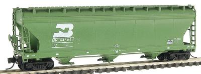 Intermountain ACF 4650 Cubic Foot 3-Bay Covered Hopper BN N Scale Model Train Freight Car #67035
