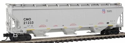 Intermountain Trinity 5161 Cubic Foot Covered Hopper - Ready to Run Union Pacific CMO (gray, Building America Logo) - N-Scale