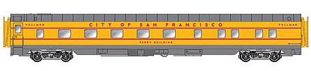Intermountain Pullman-Standard 10-5 Sleeper - Ready to Run - Centralia Car Shops Union Pacific (Armour Yellow, gray, red, City of San Francsco Lettering) - N-Scale