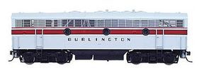 Intermountain EMD F7B DC Chicago, Burlington & Quincy (gray) N Scale Model Train Diesel Locomotive #69707
