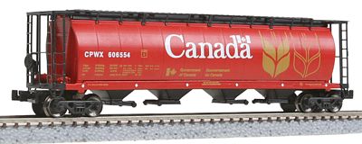 Intermountain 59 4-Bay Cylindrical Covered Hopper Canada Z Scale Model Train Freight Car #85102
