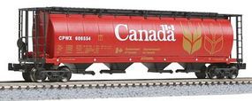 Intermountain 59' 4-Bay Cylindrical Covered Hopper Canada Z Scale Model Train Freight Car #85102