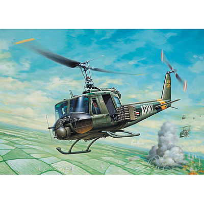 Italeri UH1B Huey Plastic Model Helicopter Kit 1/72 Scale #550040