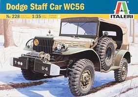 Italeri Dodge WC56 Staff Car Plastic Model Military Vehicle Kit 1/35 Scale #550228