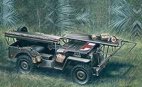Italeri 1/4 Ton 4x4 Ambulance Jeep D-Day Plastic Model Military Vehicle Kit 1/35 Scale #550326