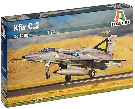 Italeri Kfir C2 IAF Jet Fighter Plastic Model Airplane Kit 1/72 Scale #551408