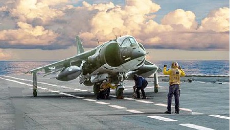 Italeri AV8A Harrier Aircraft Plastic Model Airplane Kit 1/72 Scale #551410