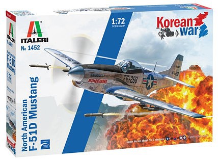 Italeri F51D Fighter Korean War Plastic Model Airplane Kit 1/72 Scale #551452