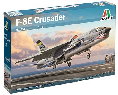 Italeri US F8E Crusader Fighter Plastic Model Airplane Kit 1/72 Scale #551456