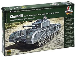 Italeri Churchill MK3/4 Plastic Model Military Vehicle Kit 1/56 Scale #5515760