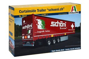 Italeri CURTAINSIDE TRAILER''SCHONI Plastic Model Truck Vehicle Kit 1/24 Scale #553918