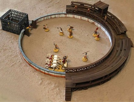 Italeri Gladiators Fight Diorama Set Plastic Model Military Diorama Kit 1/72 Scale #556196