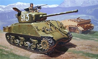 Italeri M4A2 76mm Wet Sherman Tank Plastic Model Military Vehicle Kit 1/35 Scale #556483